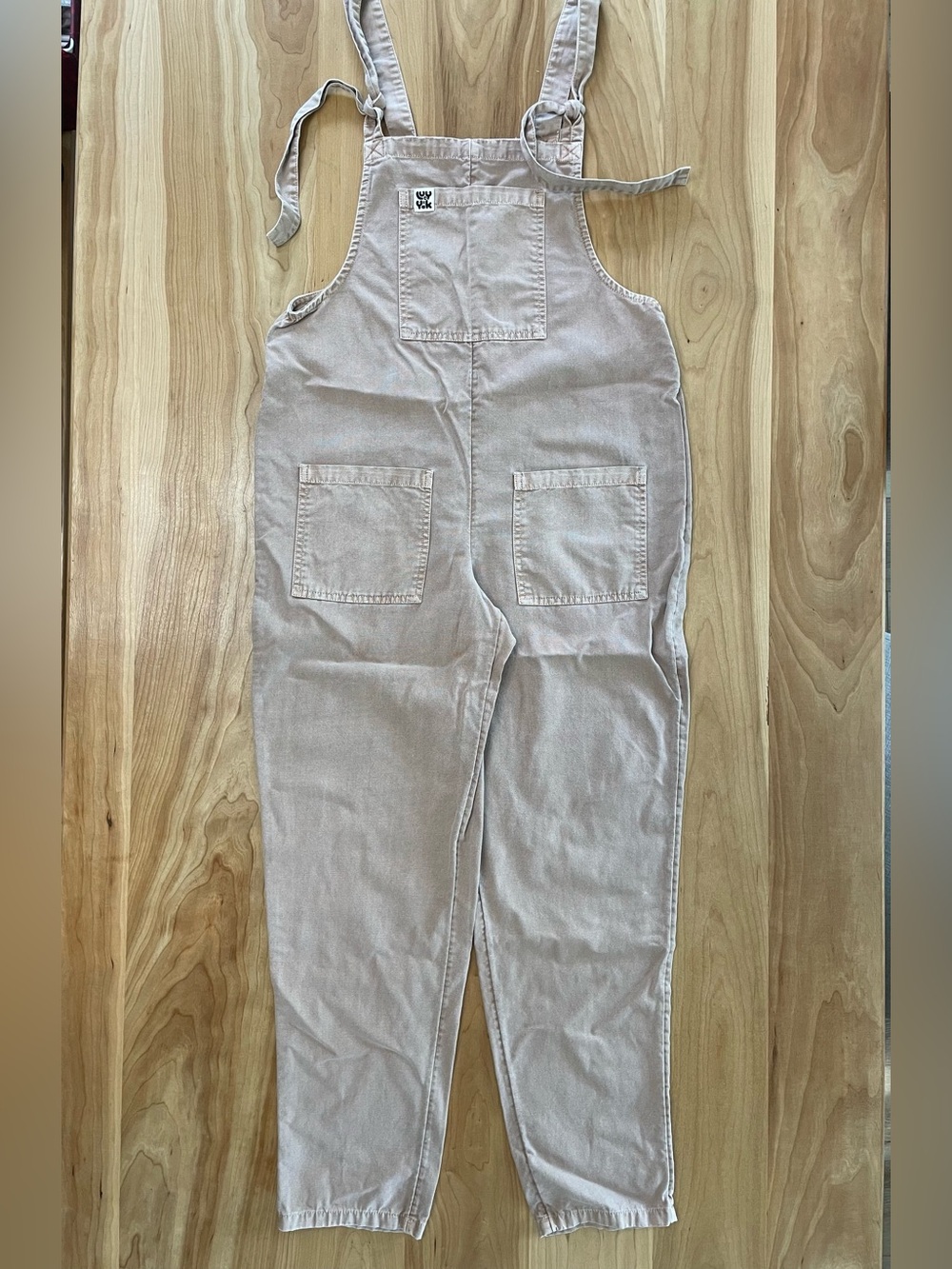Lucy & Yak 100% Cotton Canvas Overalls Natural Clay Size US 6R